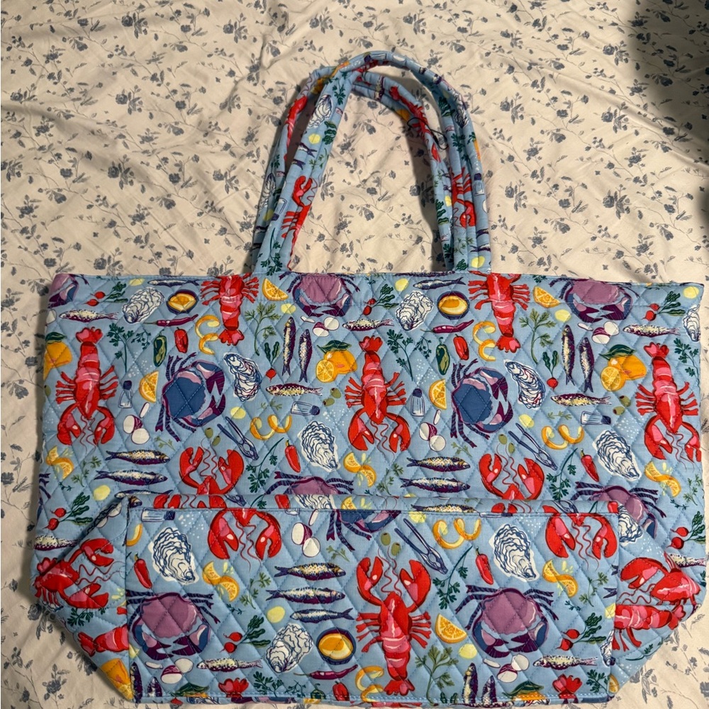 Vera Bradley Multicolor Seafood Pattern Tote